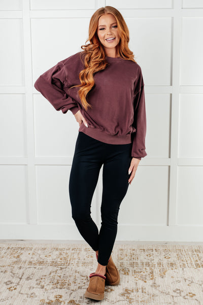 Beyond the Basics Pullover in Eggplant