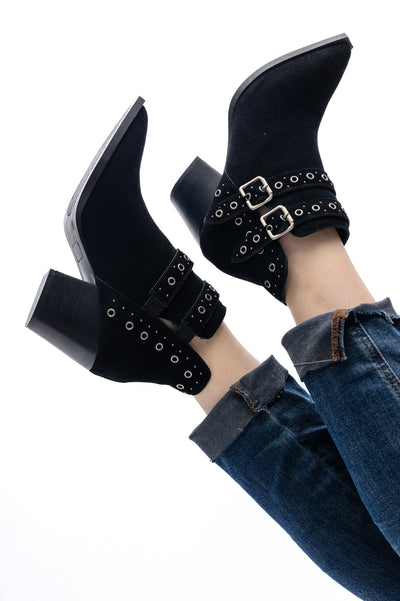 Elsa Leather Ankle Boot in Black