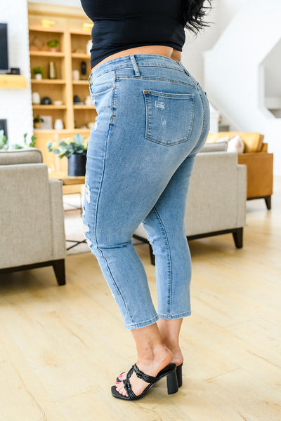 Florence High Waist Destroyed Boyfriend Jeans