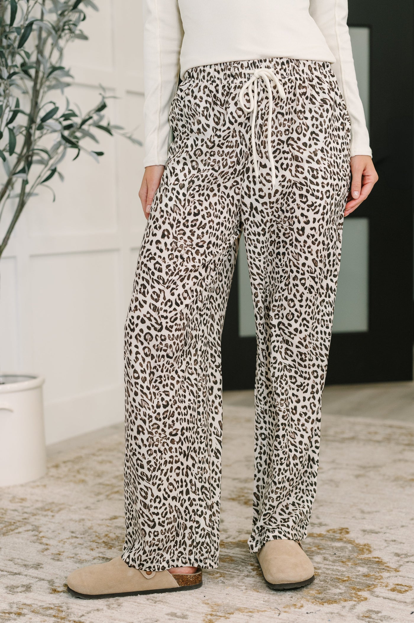 Wander Wild Leopard Drawstring Pants