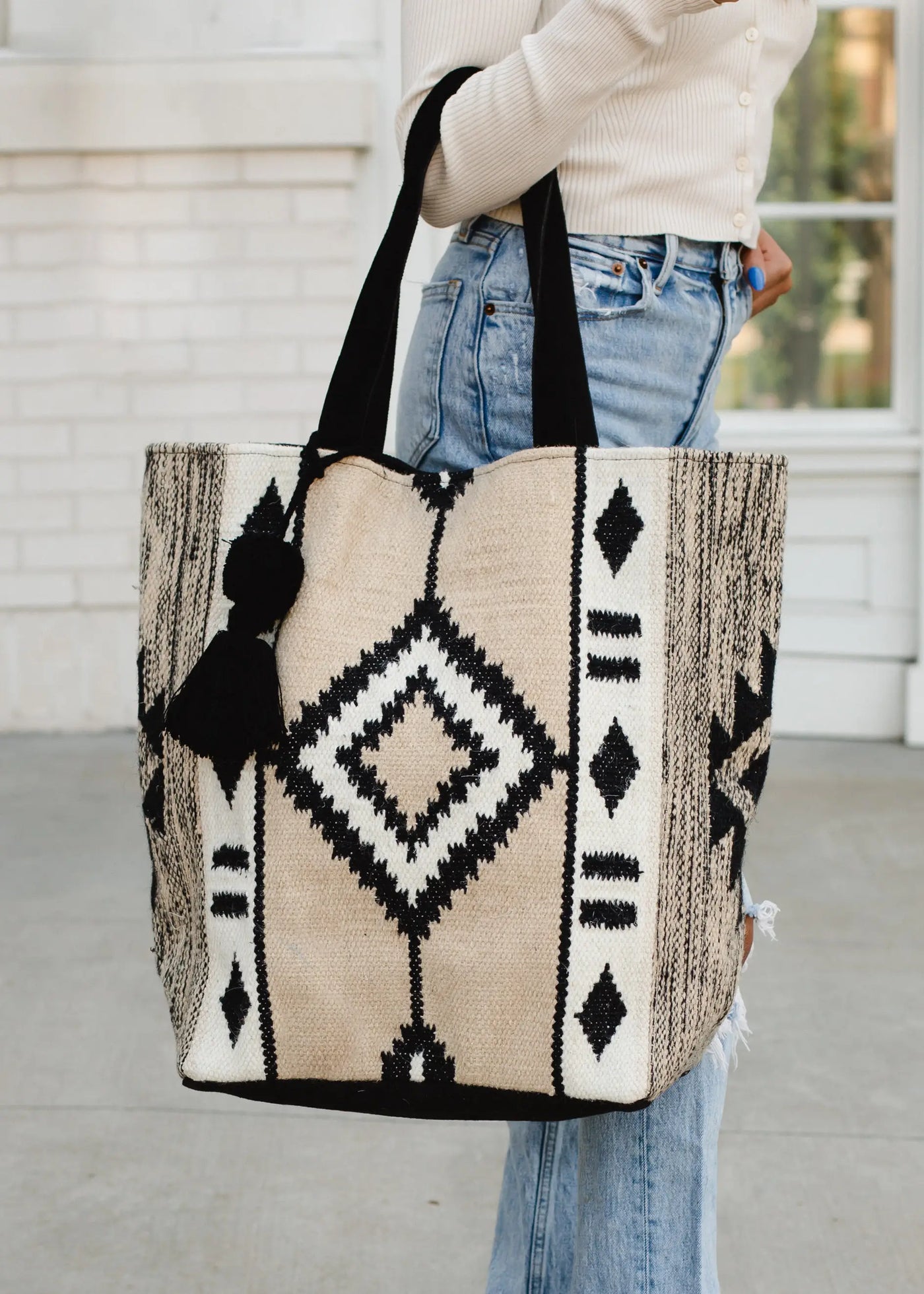 Black Aztec Three Pocket Bag – Local Nation